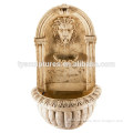 Hot sale factory stone interior fountain decorative hanging lion head water wall fountain for outdoor